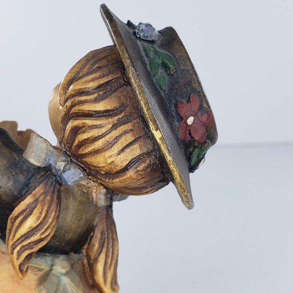 Anri Ferrandiz Wood Carved Girl Holding Heart Figurine Vintage *Chipped* - Picture 4 of 8